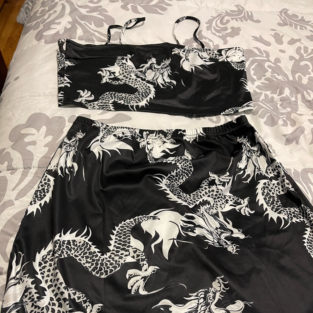 Top and skirt two piece set